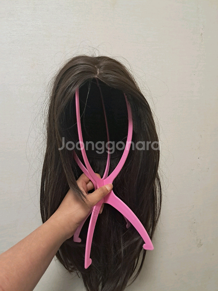 통가발 2개 (흑갈색, 브라운) 일괄--0