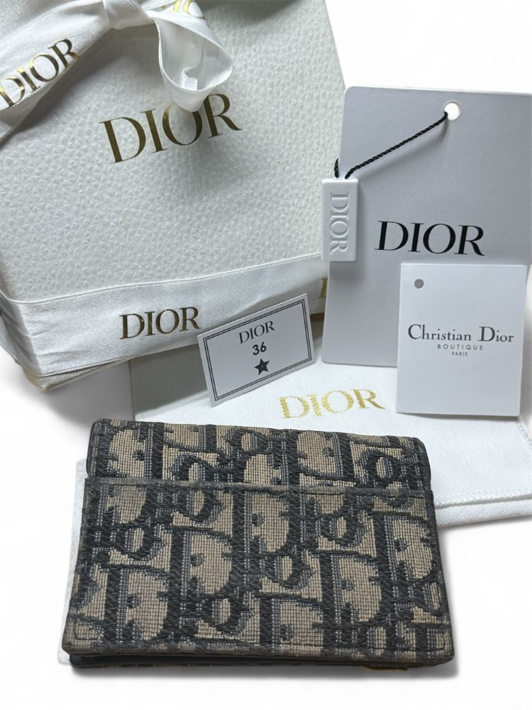 [급처 / 풀구성] 디올 오블리크 새들 플랩 여성 카드지갑 이미지