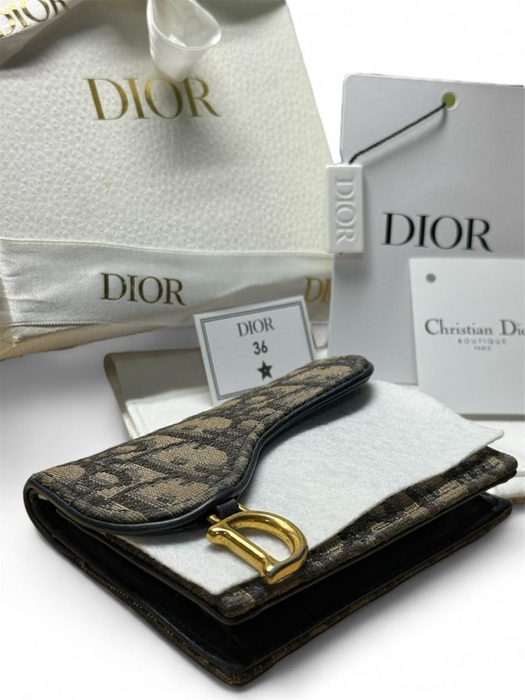 [급처 / 풀구성] 디올 오블리크 새들 플랩 여성 카드지갑 이미지