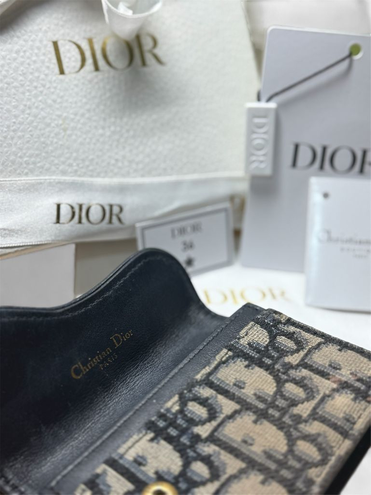 [급처 / 풀구성] 디올 오블리크 새들 플랩 여성 카드지갑 이미지