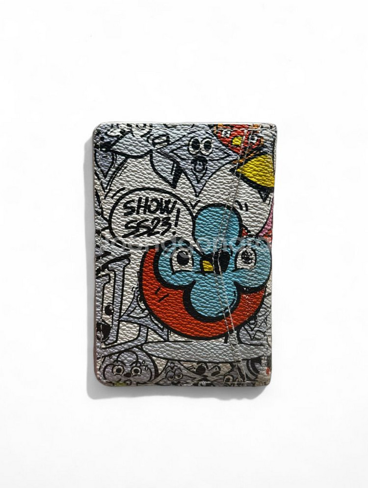 [한정판 / 급처] 루이비통 코믹스 코티드 캔버스 오거나이저 카드지갑--1