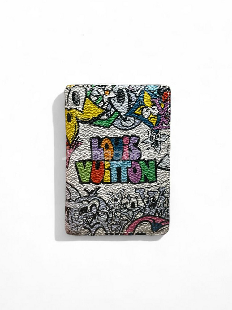 [한정판 / 급처] 루이비통 코믹스 코티드 캔버스 오거나이저 카드지갑--0