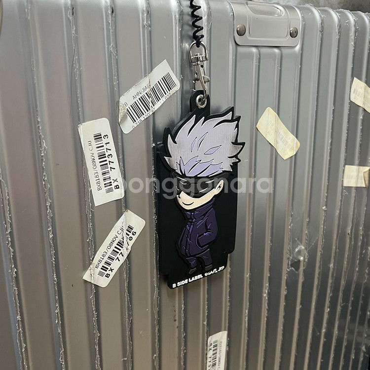 주술회전 고죠 패스케이스 여행가방꾸미기--2