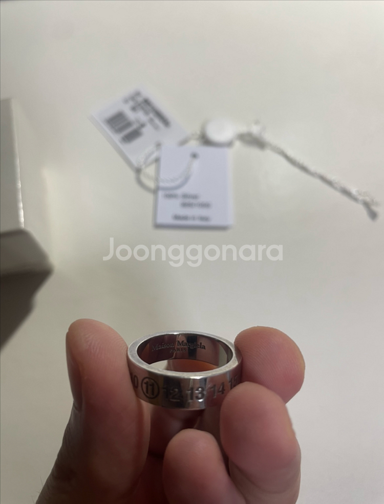 메종 마르지엘라 넘버링 실버 반지--1