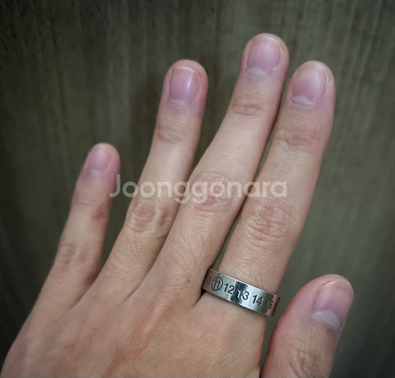 메종 마르지엘라 넘버링 실버 반지--4