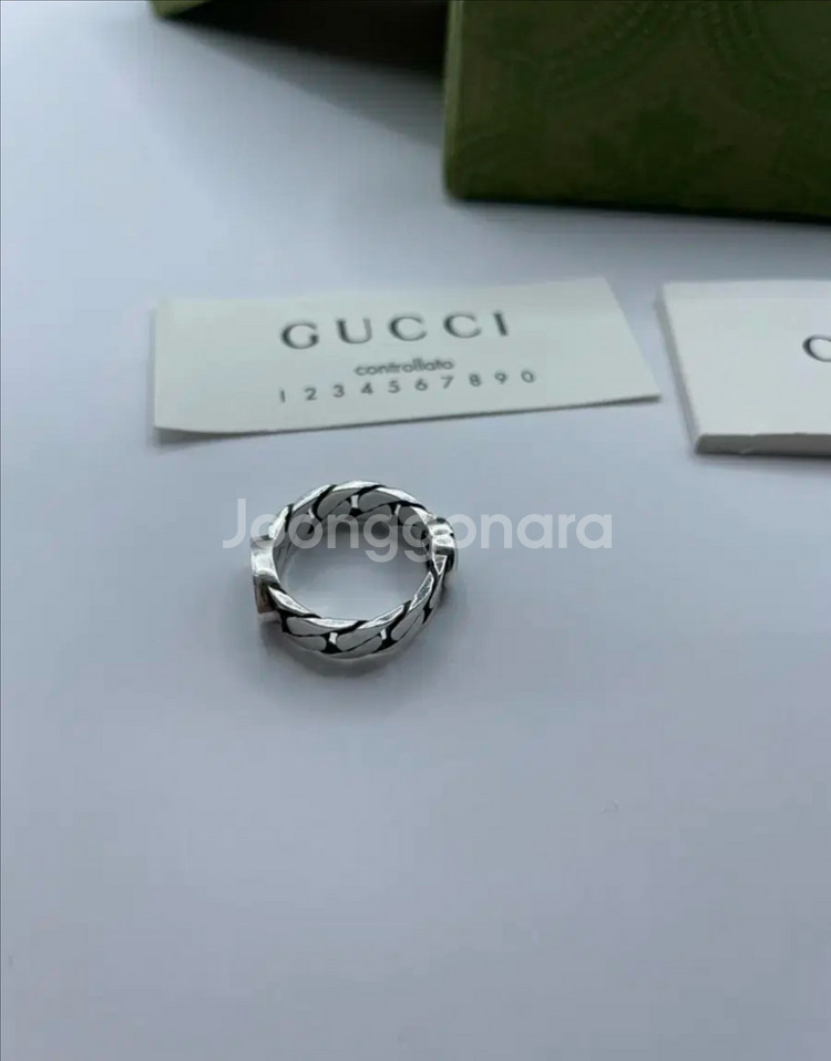 구찌 반지 10호 인터로킹 G 링 678656--4