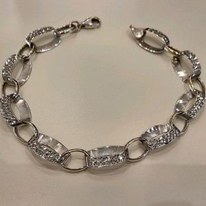 18k화이트골드_멋진 체인 팔찌