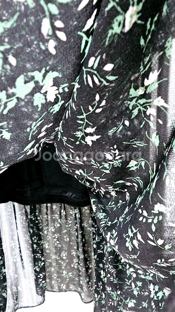 프릴 쉬폰 롱원피스 리본 플라워 원피스--3