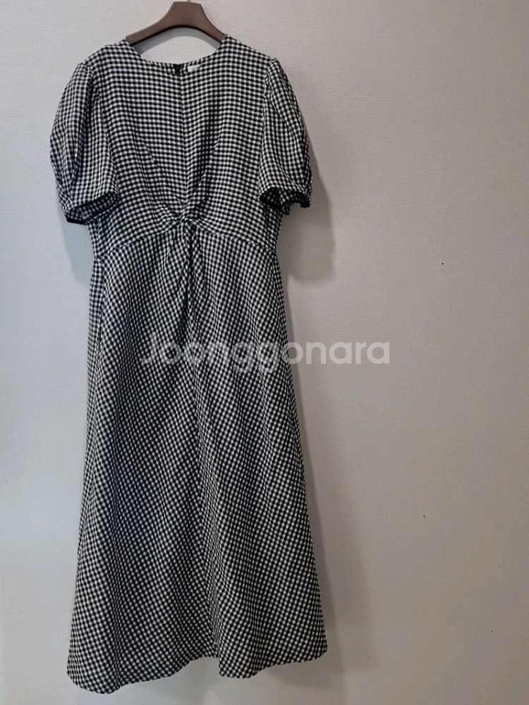 GUILTFREE 깅엄체크 퍼프 원피스 M--0