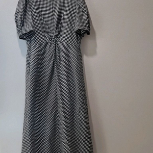 GUILTFREE 깅엄체크 퍼프 원피스 M