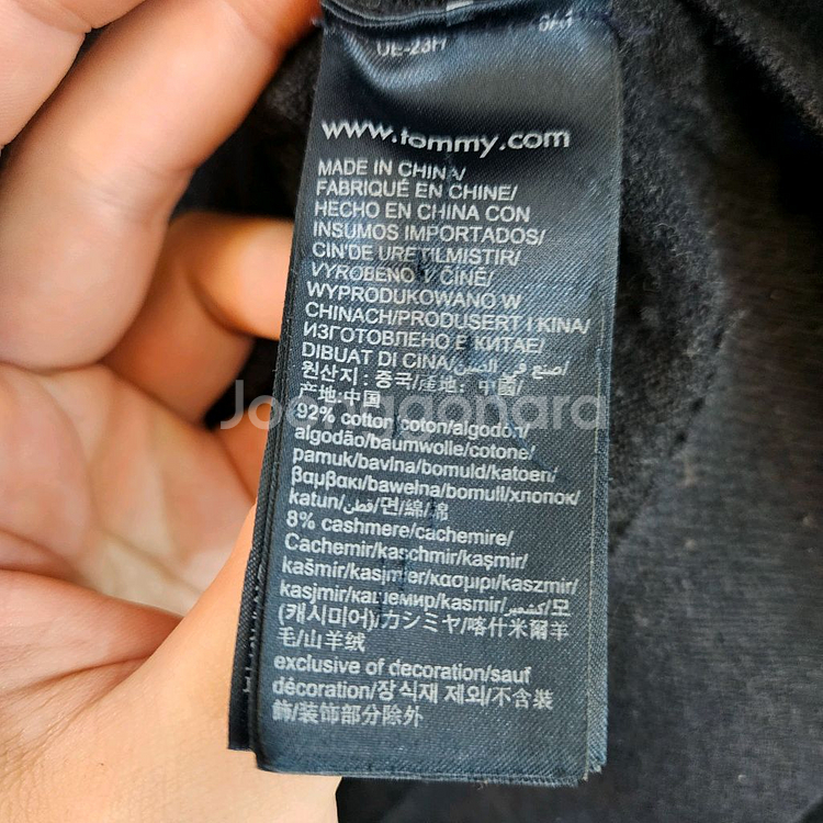 90(S)/실측100(L)타미힐피거 캐시미어 V넥 니트--7