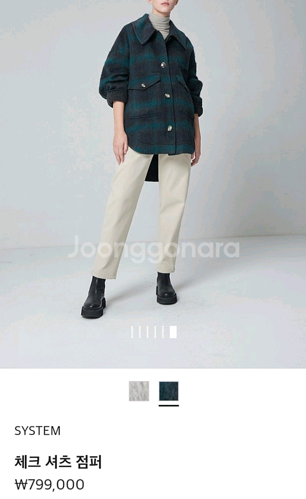 체크 셔츠 점퍼(코트)--0