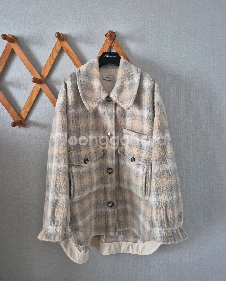 체크 셔츠 점퍼(코트)--1