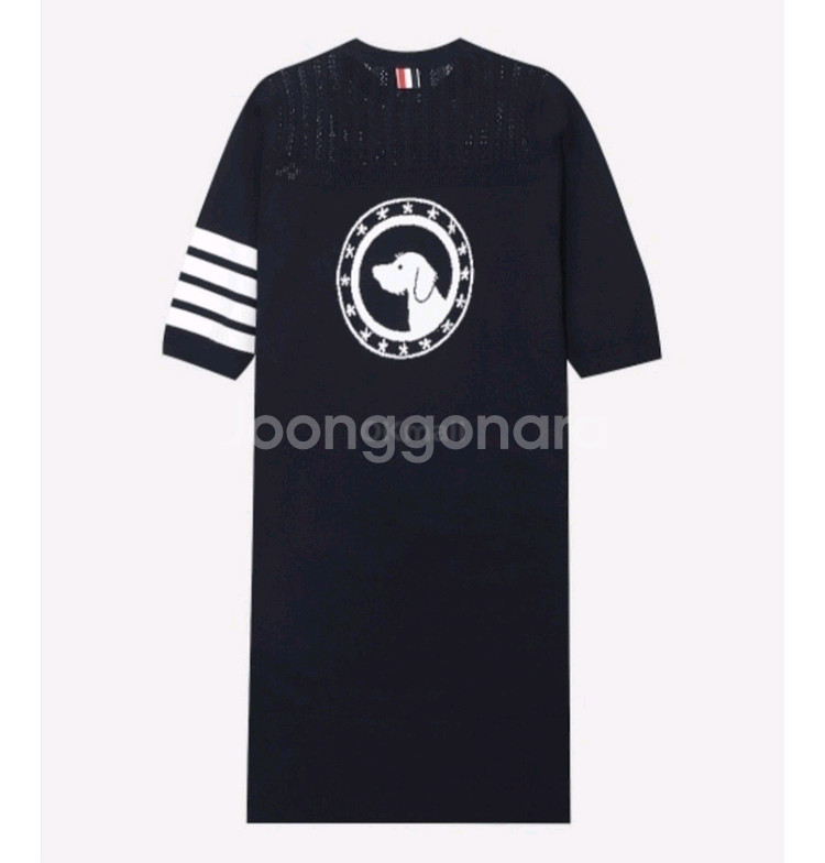 톰브라운 4바 스트라이프 헥터 메달리온 원피스--1