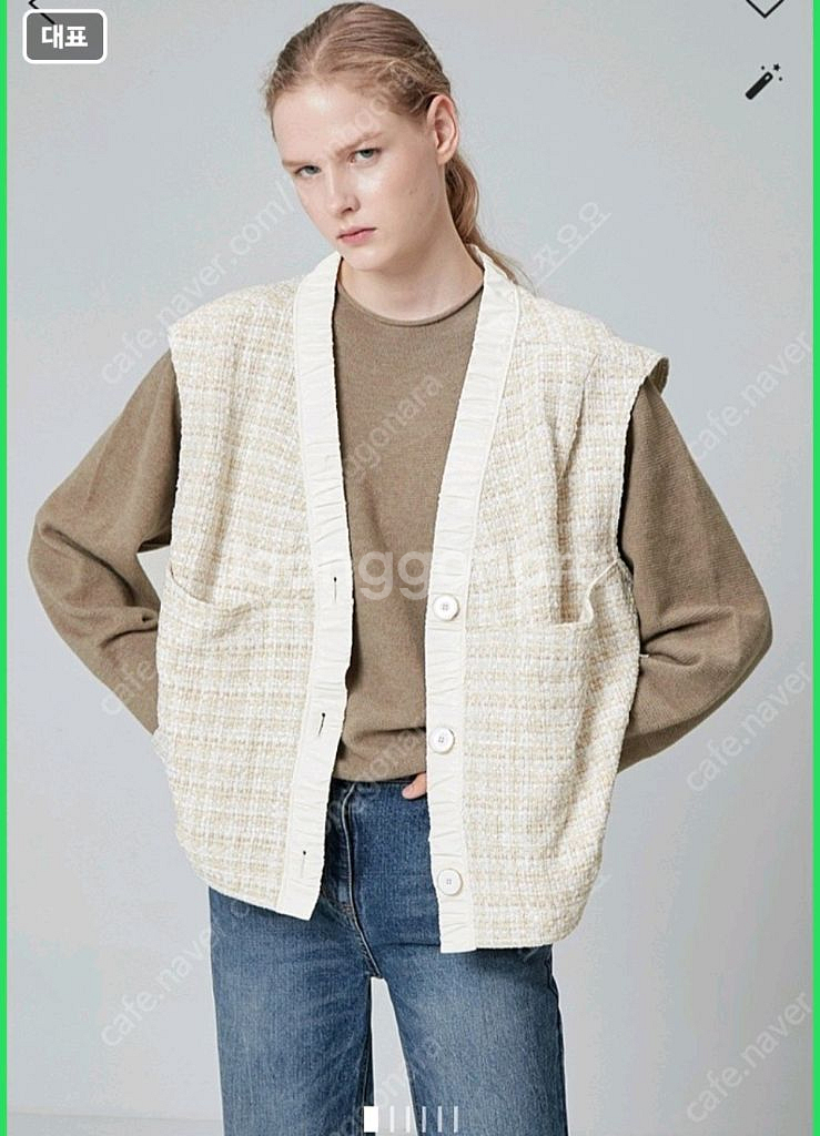 (새상품)system시스템 레더 베스트+티셔츠 세트--0