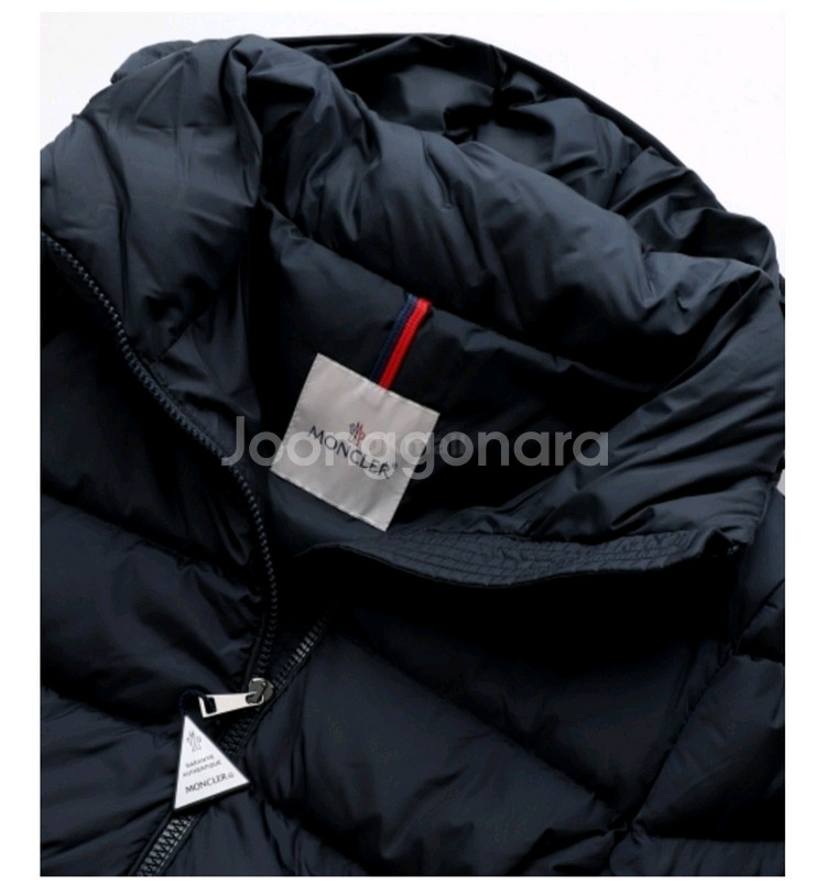 몽클레어 기에 로고패치 여성 롱패딩--1