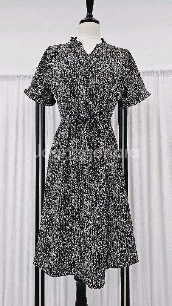 (새상품)레드망고 여름 원피스 허리끈 원피스 프린트원피--1