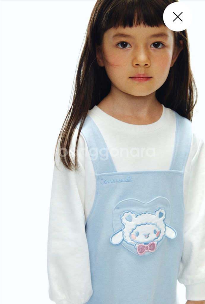 에첸엠 h&m 여아 산리오 시나모를 원피스--3