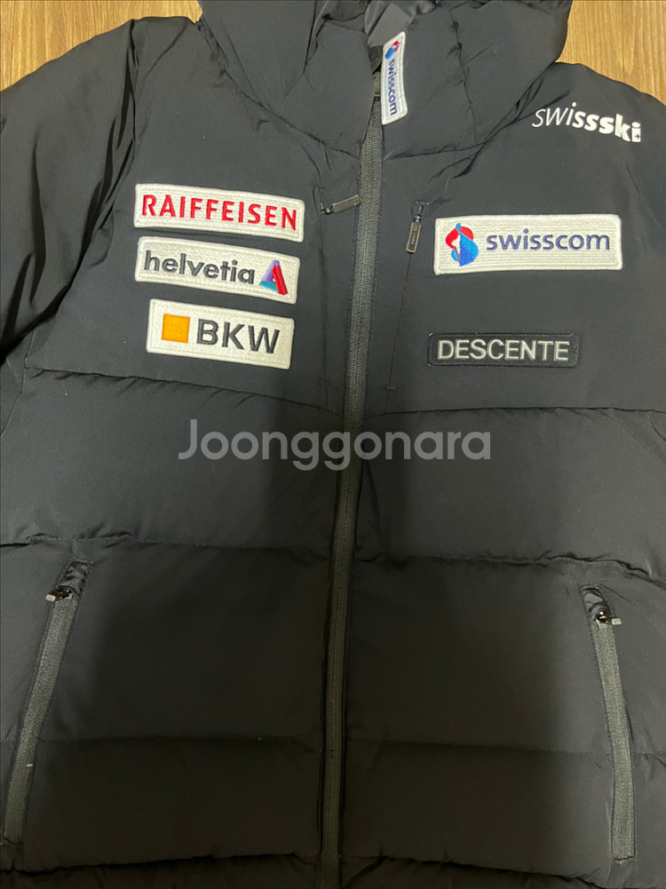데상트 영애슬릿 아우디 레플리카 패딩 점퍼 자켓 140 주니어 숏다운 다운 스키 스키팀 스키복--1