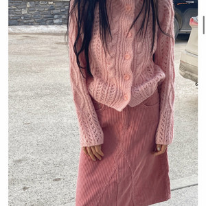 메이비베이비 디어리스트 넵튠 가디건 핑크