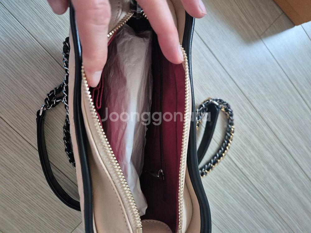 샤넬 가브리엘 호보 스몰 베이지 블랙--3