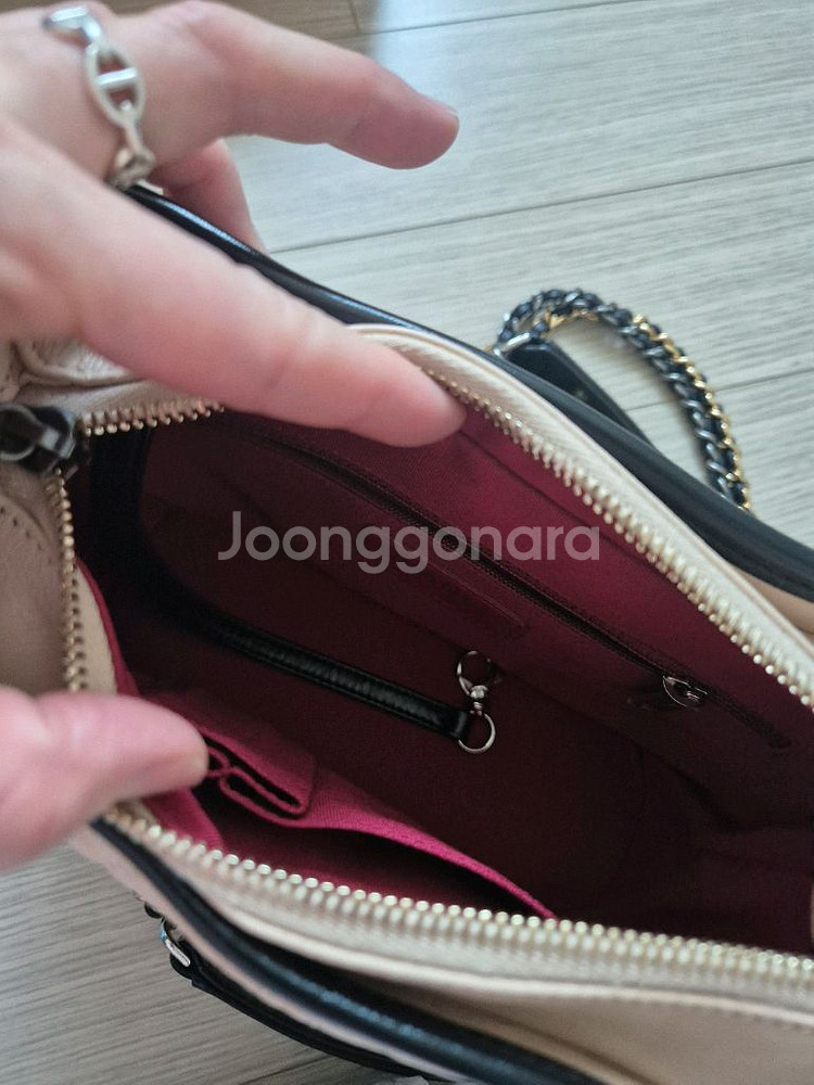 샤넬 가브리엘 호보 스몰 베이지 블랙--4