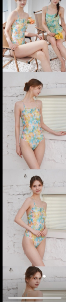 르망고 여성 원피스 수영복 아세키아 골든 워터 가든 노멀컷 더블크로스백 S--1