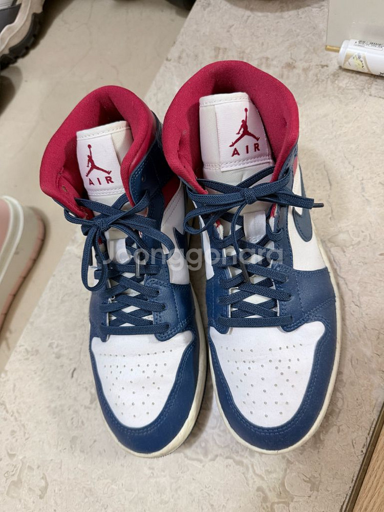 나이키 에어 조던1 미드 네이비--0