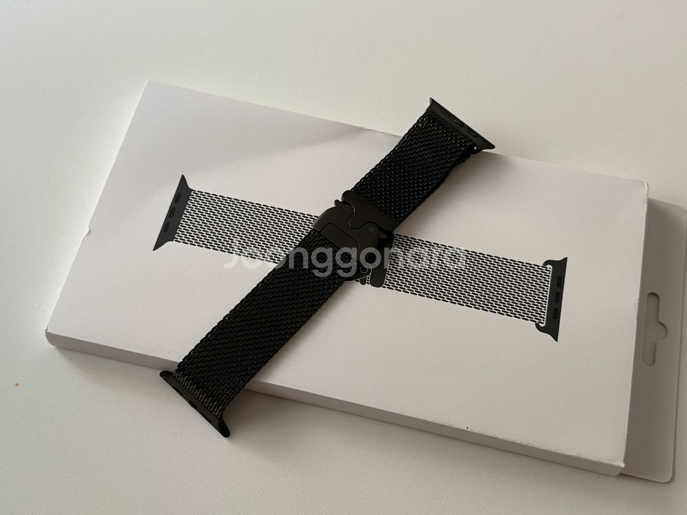 애플워치 정품 티타늄 밀레니즈 루프 M 블랙 SS급 25-JUL 44/45/46/49mm--0