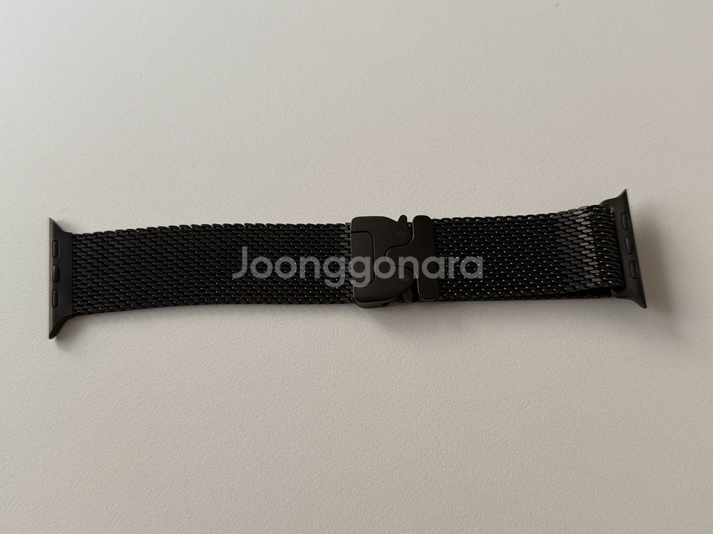 애플워치 정품 티타늄 밀레니즈 루프 M 블랙 SS급 25-JUL 44/45/46/49mm--1