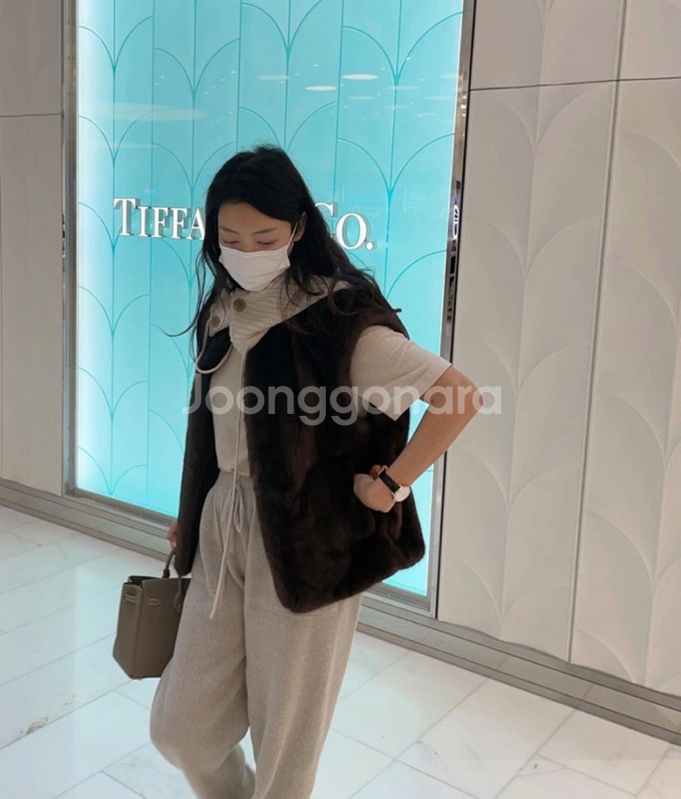 밍크 퍼 베스트--3