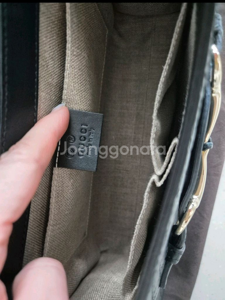 구찌 GG 마이크로시마 에밀리 체인 숄더백 라지--4