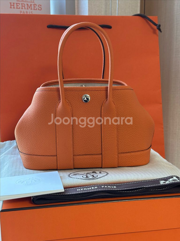 에르메스 네오 가든파티 23 미니 K각인 오랑쥬--0