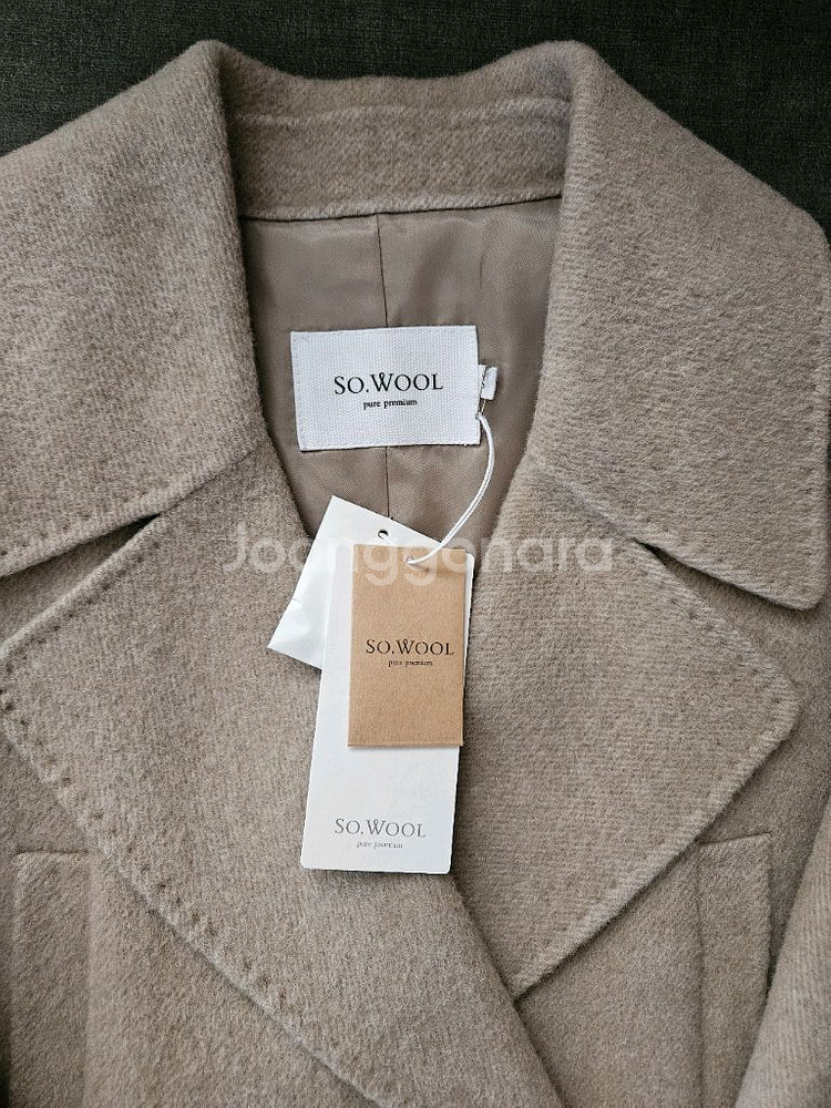 쏘울 라쿤 호주울 프리미엄 정려원 핸드메이드 더블코트 판매해요--1