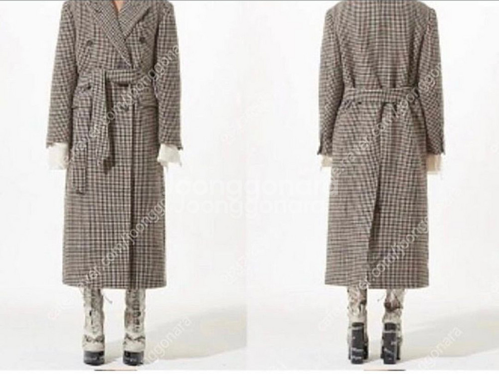 인스턴트펑크 체크더블코트--0