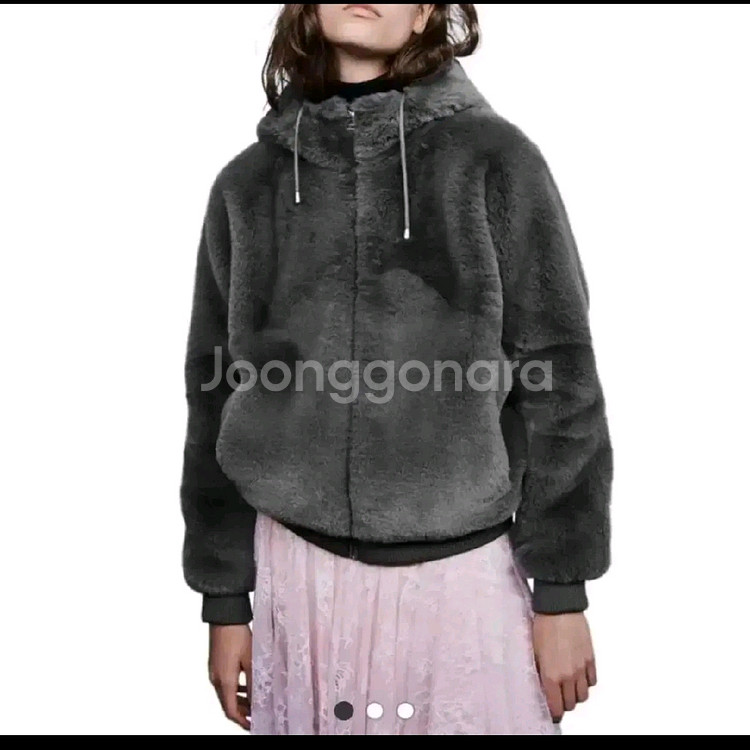 새컨디션 1회착용 maje 마쥬 에코퍼 후드점퍼--0