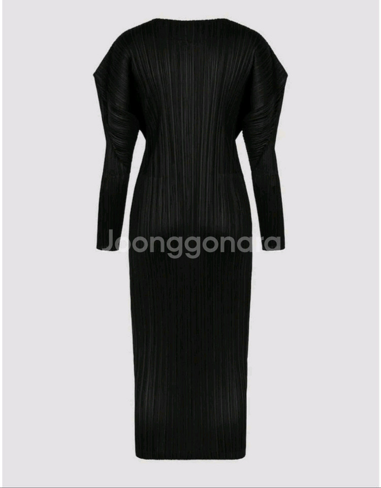 이세이미야케 플리츠플리즈 원피스 2월 먼슬리 원피스 블랙 3사이즈--1