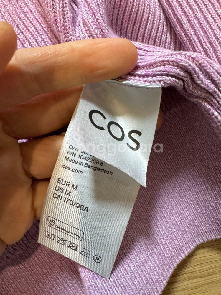 코스 리브드 니트 가디건--5