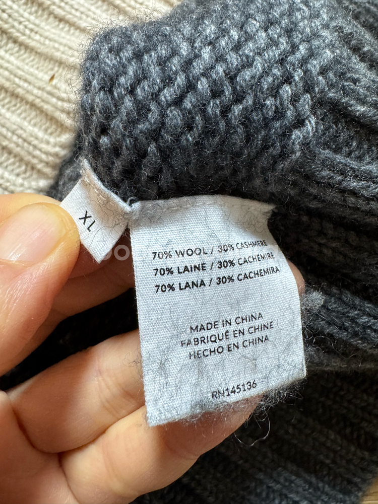 나담 울 캐시미어 배색 터틀넥--5