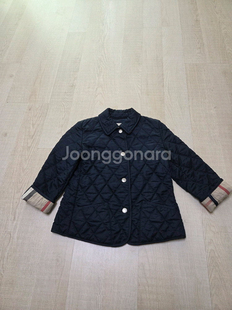 6Y 버버리키즈 여아 퀼팅 자켓--0