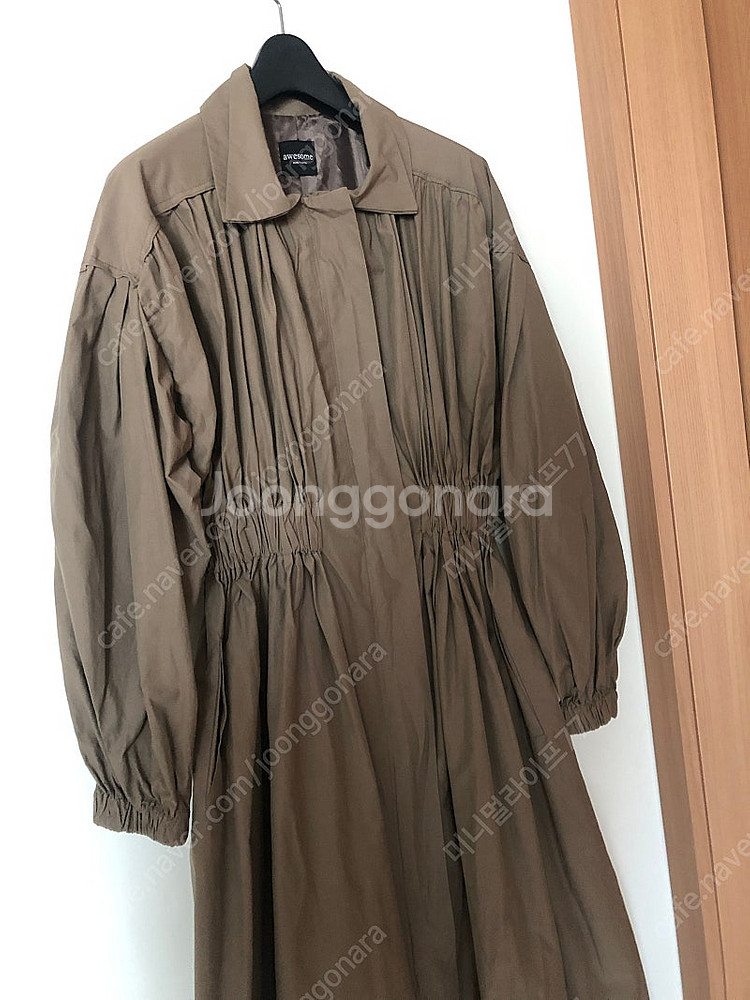 바스락 셔링 오드리 밴딩 퍼프 벌룬 햅번 원피스 트렌치자켓 야상점퍼 타임마인랑방오브제스타일 109000원--5