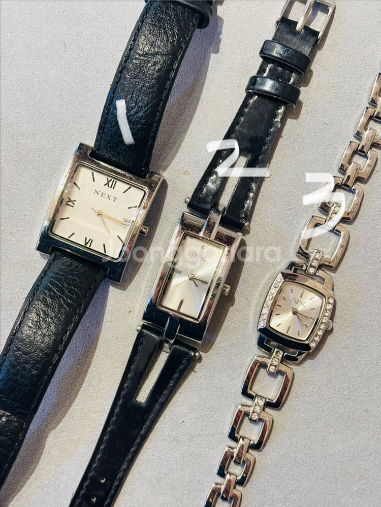 Next 사각 쿼츠 시계 #1,2,3--0