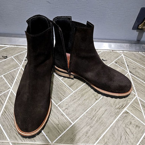 거의새거 수제 스웨이드 부츠 브라운 255