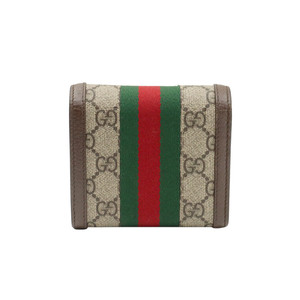 구찌 GG 수프림 캔버스 금장 오피디아 카드 케이스 반지갑 / 598662