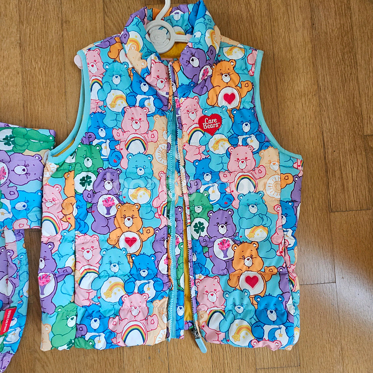 베베드피노 130 케어베어 패딩 베스트 바람막이 반바지 세트--5