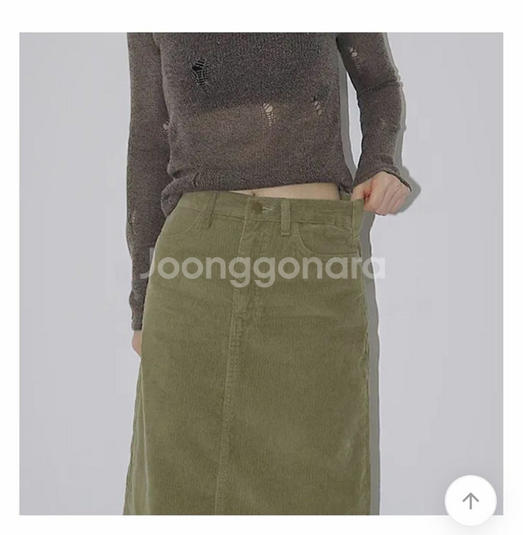 코듀로이 뒷밴딩 블랙 롱스커트/골덴 치마(택포1.3)--3