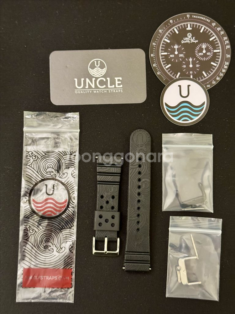 엉클 세이코 GL831 이레즈미 러버 스트랩 22mm 블랙 팝니다.--0