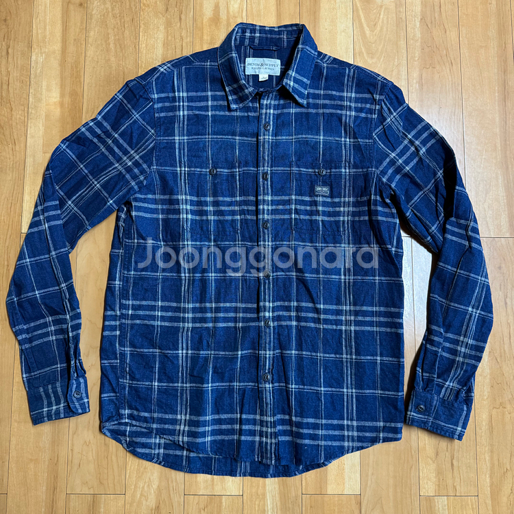 랄프로렌 데님앤서플라이 린넨체크셔츠 네이비 M--0