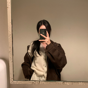 미시착 새상품) 레이지샵 스웨이드 블루종 자켓