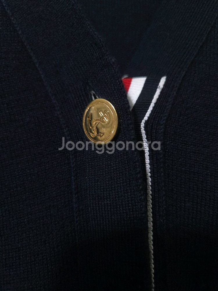 톰브라운 밀라노스티치 여성 금장 가디건 40Size--2